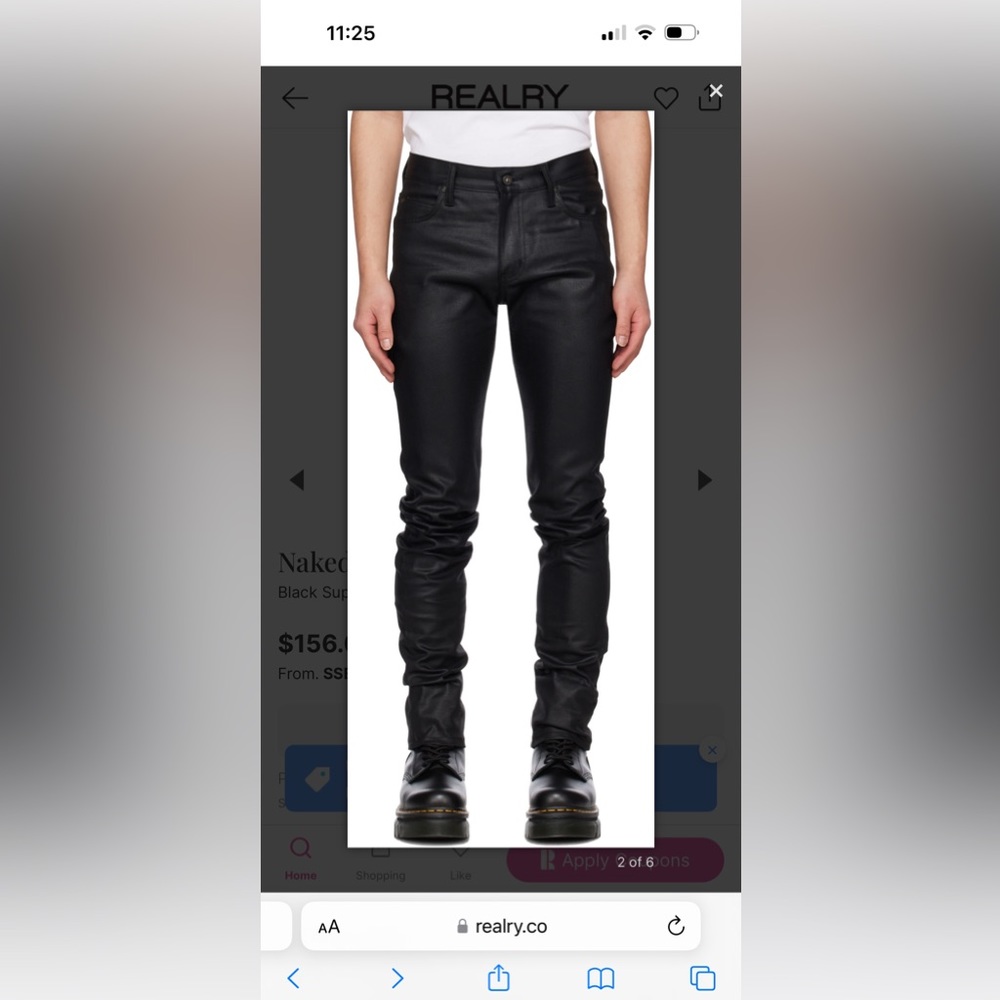 Naked & Famous Denim Black Super Guy Jeans